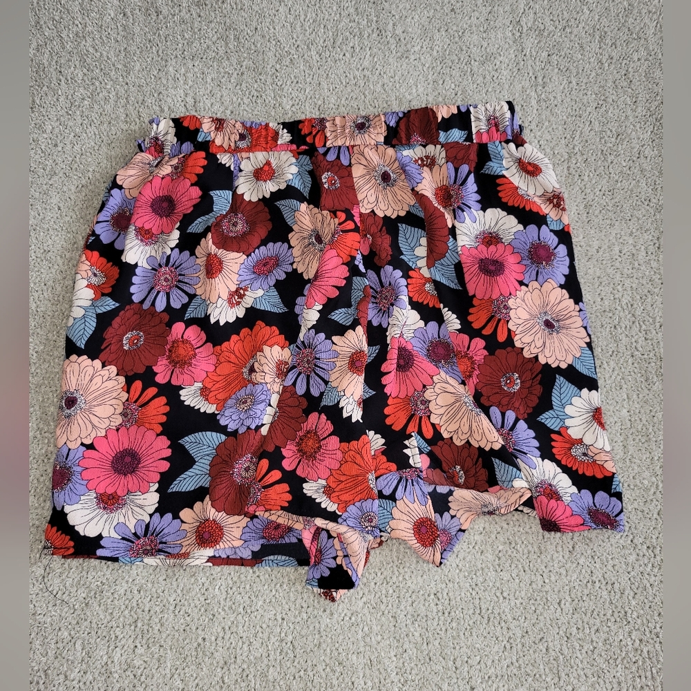 Molly Bracken Black Floral High Waist Shorts